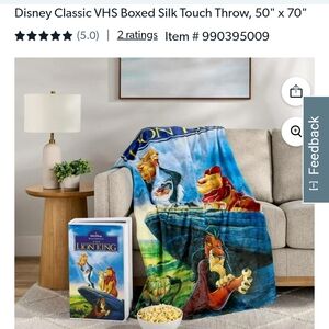 Disney Lion King Silk Touch Throw Blanket - Blue, Green, and Yellow